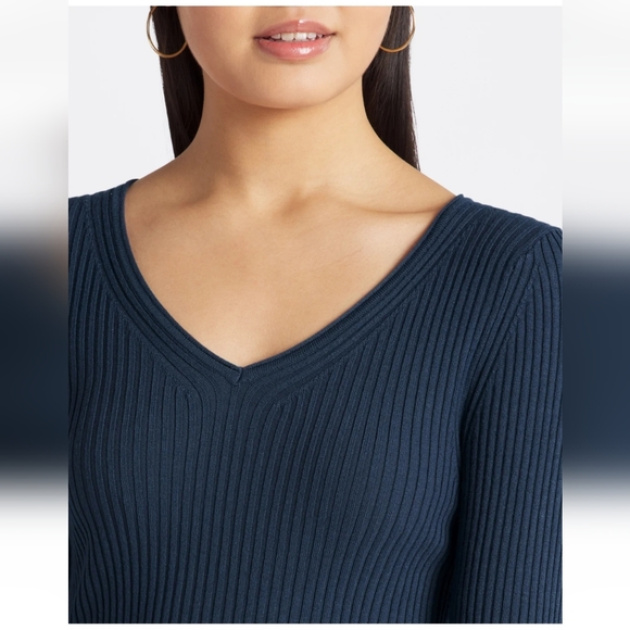 Pink Clover Tops - PINK CLOVER  Ribbed V Neck Sweater
